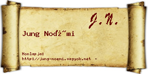 Jung Noémi névjegykártya