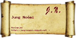 Jung Noémi névjegykártya